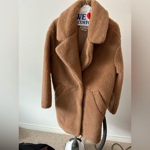 A&F Teddy Coat Light Brown XS
